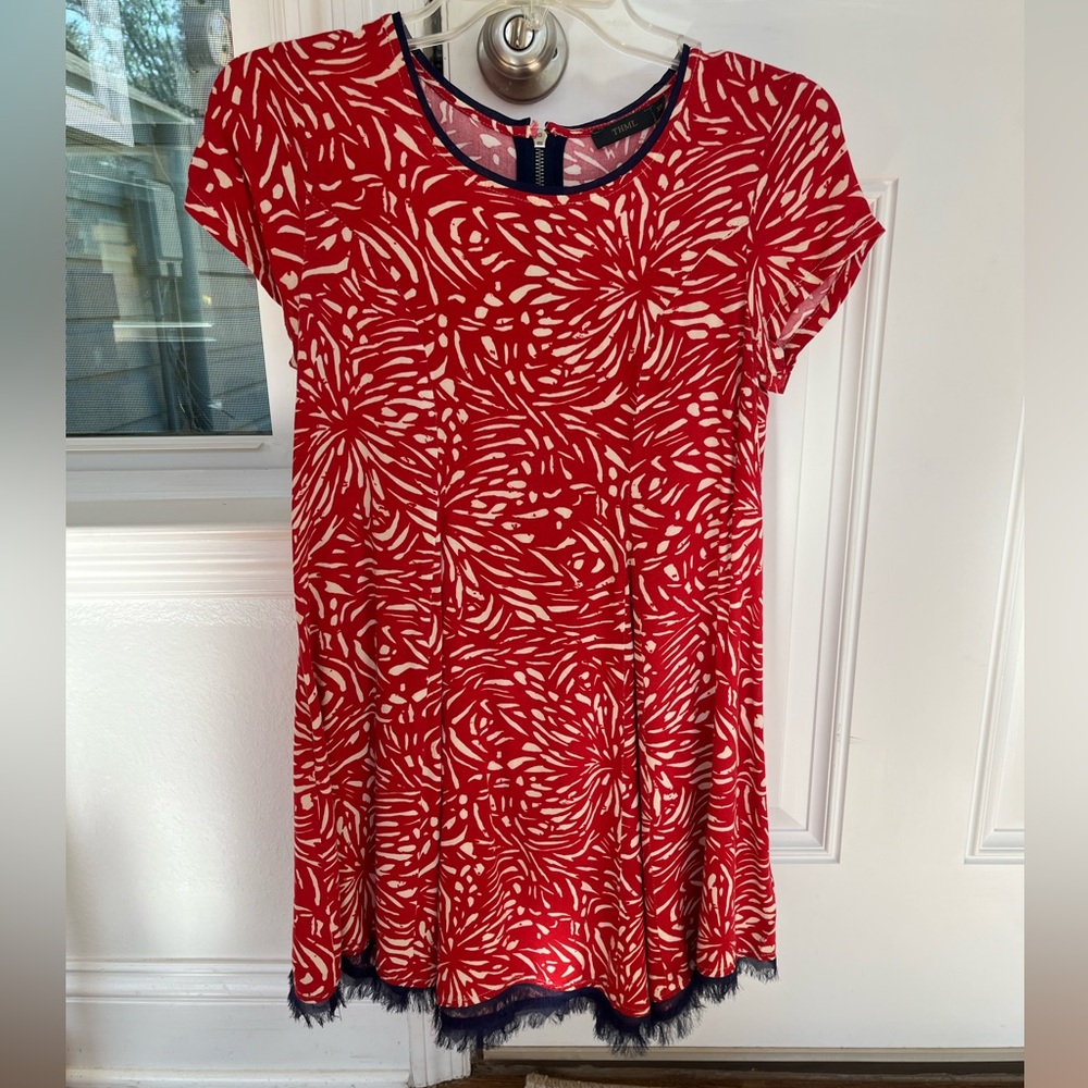 Red and White Patterned Shirt